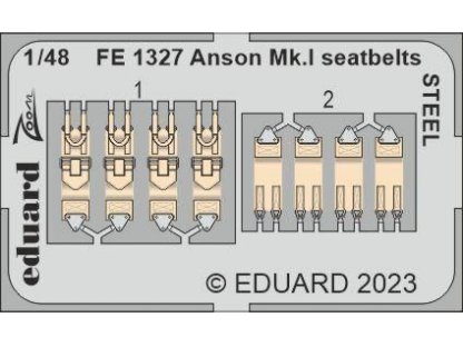 EDUARD ZOOM 1/48 Anson Mk.I seatbelts STEEL for AIR