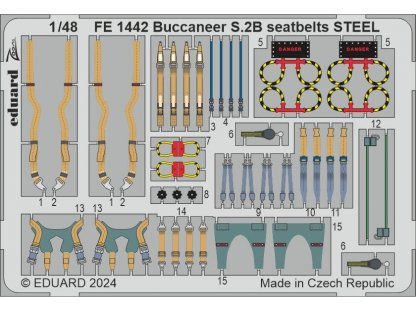EDUARD ZOOM 1/48 Buccaneer S.2B seatbelts STEEL for AIR