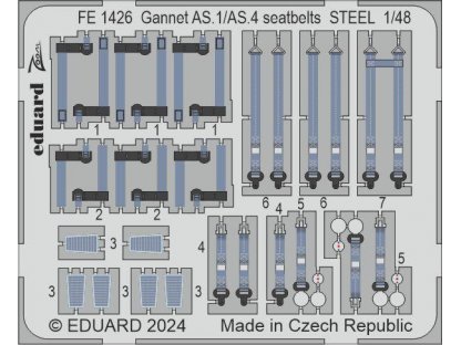 EDUARD ZOOM 1/48 Gannet AS.1/AS.4 seatbelts STEEL for AIR