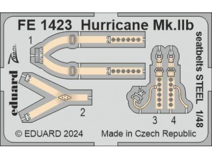 EDUARD ZOOM 1/48 Hurricane Mk.IIb seatbelts STEEL for ARMA