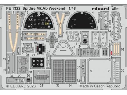 EDUARD ZOOM 1/48 Spitfire Mk.Vb Weekend for EDU