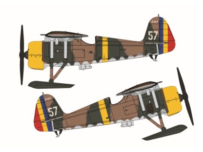 EXOTIC DECALS 1/48 48035 PZL/IAR P.11F - Polish Fighter Plane in Romanian Service