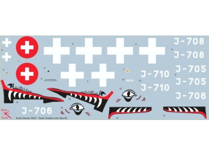 EXOTIC DECALS 1/48 Swiss Gustavs over Alps #2 Me 109G-6 in Swiss Air Force - Part 2