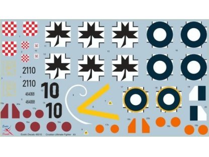 EXOTIC DECALS 1/72 Croatian Ultimate Fighter #3 Black 10 BF 109 G in Croatian Service - Part 3