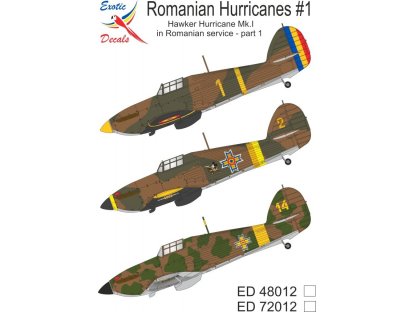 EXOTIC DECALS 1/72 Hurricane in Romanian Service #1