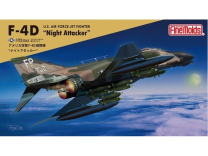 FINEMOLDS 72747 1/72 F-4D Phantom II U.S. Air Force Jet Fighter "Night Attacker"