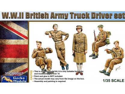 GECKO 35GM0007 1/35 WWII British Army Truck Driver Set
