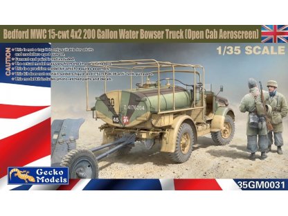 GECKO 35GM0031 1/35 Bedford MWC 15-cwt 4x2 250 Gallon Water Bowser Truck