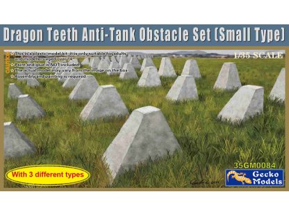 GECKO 35GM0084 1/35 Dragon Teeth Anti-Tank Obstacle Set (Small Type)