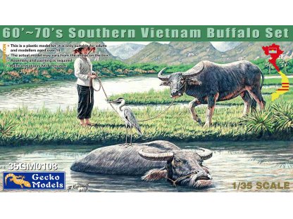 GECKO 35GM0108 1/35 60'-70's Southern Vietnam Buffalo Set