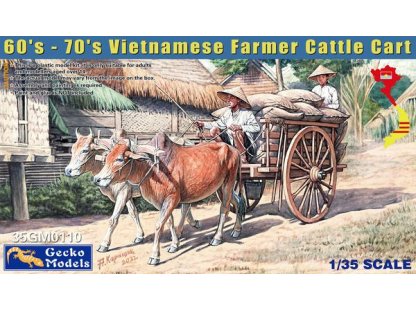 GECKO 35GM0110 1/35 60'-70's Vietnamese Farmer Cattle Set