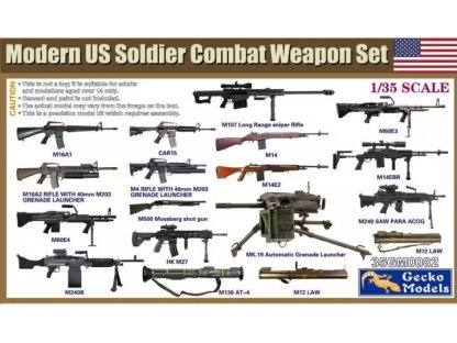 GECKO MODEL 1/35 Modern US Soldier Combat Weapon Set