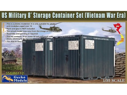 GECKO MODEL 1/35 US Military 8's Storage Container Set (Vietnam War Era)