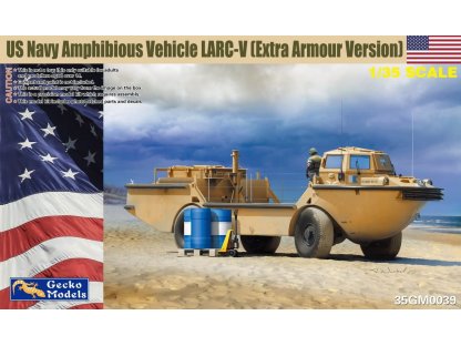 GECKO MODEL 1/35 US Navy Amphibious Vehicle LARC-V (Extra Armour Version)
