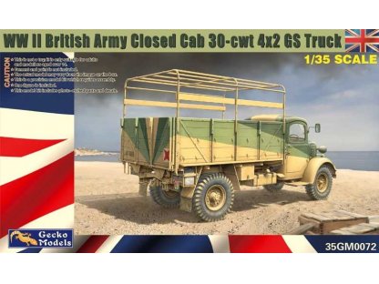 GECKO MODEL 1/35 WWII British Army Closed Cab 30-cwt 4X2 GS Truck