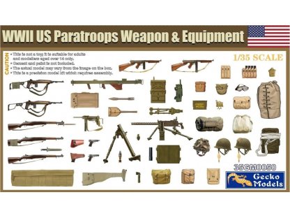 GECKO MODEL 1/35 WWII US Paratroops Weapon & Equipment