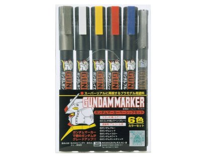 GUNZE Mr.Hobby AMS-105 Gundam Marker Basic 6 Color Set