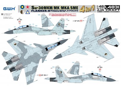 GWH 1/48  Su-30 MKM/MK/MKA/SME Flanker-H Multi-Role Fighter