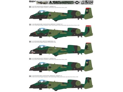 GWH L4825 1/48 A-10A Thunderbolt Close Air Support Attack Aircraft