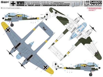 GWH S4820 1/48 Fw 189 A-1 & A-2 w/ "Nachtjager"