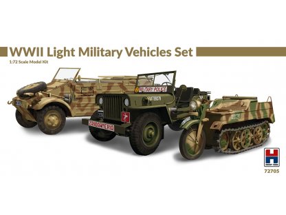 H2000 1/72 WWII Light Military Vehicles Set