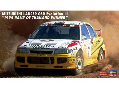 HASEGAWA 1/24 Mitsubishi Lancer GSR Evolution III "1995 Rally of Thailand Winner"