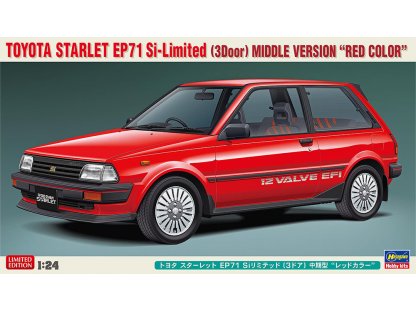 HASEGAWA 1/24 Toyota Starlet EP71 Si-Limited (3 Door) Middle Version "Red Color"