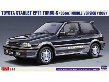 HASEGAWA 1/24 Toyota Starlet EP71 Turbo-S (3Door) Middle Version (1987)