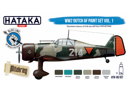 HATAKA BLUE SET BS107 WW2 Dutch AF Paint SET Vol. 1
