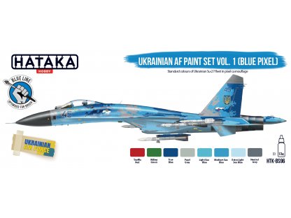 HATAKA BS96 Ukrainian AF paint set vol. 1 (Blue Pixel)
