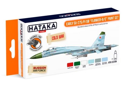 HATAKA ORANGE SET CS-104 Early Su-27S/P/UB Flanker-B/C paint SET 6 x 17ml