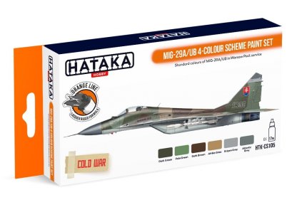 HATAKA ORANGE SET CS-105 MiG-29A/UB 4-colour scheme paint SET of 6 x 17ml