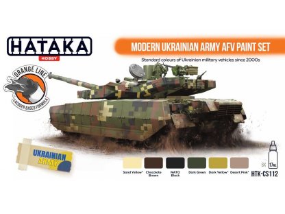 HATAKA ORANGE SET CS112 Modern Ukrainian Army AFV paint SET 6x 17ml