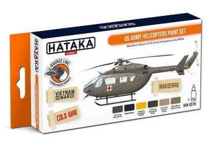 HATAKA ORANGE SET CS19 US Army Helicopters Paint SET 6 x 17ml