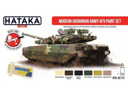 HATAKA RED SET AS112 Modern Ukrainian Army AFV paint SET 6x17ml