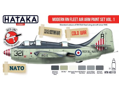 HATAKA RED SET AS113 Modern RN Fleet Air Arm Paint SET Vol. 1