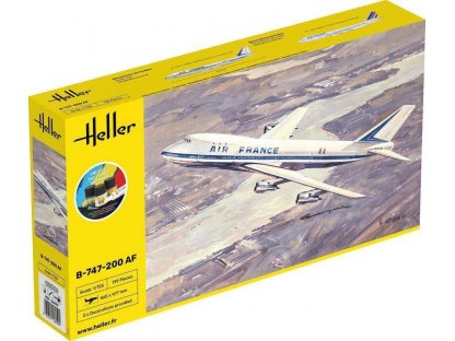 HELLER 1/125 Starter Kit B-747-200 Air France Jumbo Jet