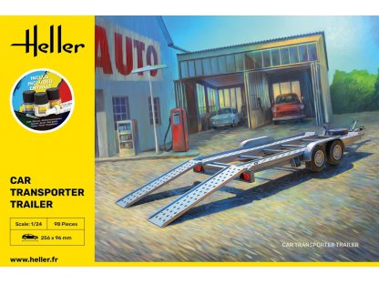 HELLER 1/24 56774 Starter Kit - Car Transporter Trailer