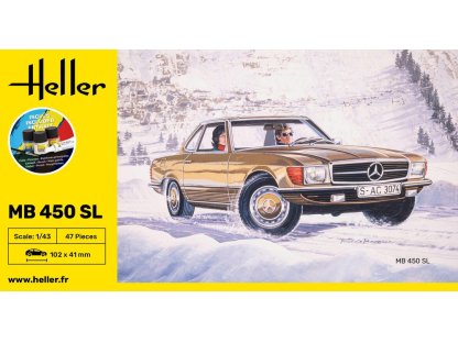 HELLER 1/43 56171 Starter Set MB 450 SL 1/43