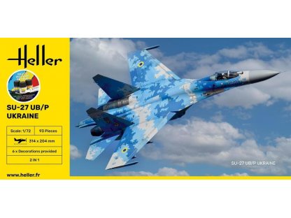 HELLER 1/72 Starter Set - SU-27UB/P Ukraine