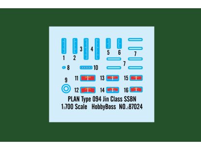 HOBBYBOSS 1/700 PLAN Type 094 Jin Class SSBN