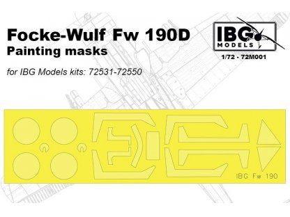 IBG 1/72 72M001 Focke-Wulf Fw 190D Painting Masks