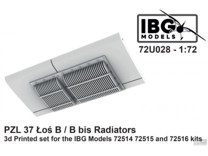 IBG 1/72 72U028 PZL 37 Łoś B / B bis Radiators 3D Printed Set for IBG 72514, 15, 16 Kits