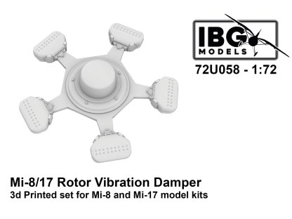 IBG 1/72 72U058 Mi-8/17 Rotor Vibration Damper 3D Printed Set