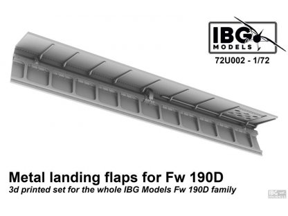 IBG 1/72 Metal Flaps for Fw 190D 3D Printed Upgrade set