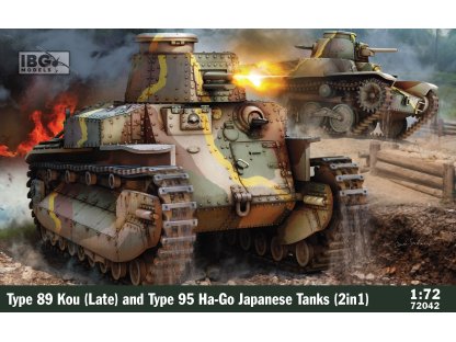 IBG 72042 1/72 Type 98 Kou (Late) and Type 95 Ha-Go Japanese Tanks (2 in 1)