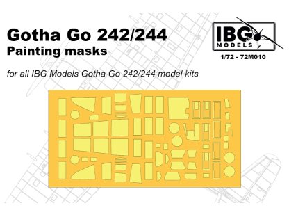 IBG 72M010 1/72 Gotha Go 242/244 Painting Masks for IBG Gotha Go 242/244