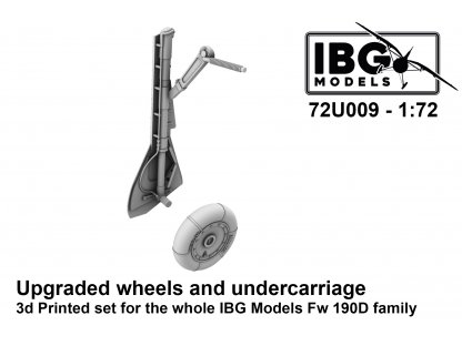 IBG 72U009 1/72 Upgraded Wheels and Undercarriage 3D Printed Set for The Whole IBG Fw 190D Family