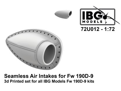 IBG 72U012 1/72 Seamless Air Intakes for Fw 190D-9 3D Printed Set for The Whole IBG Fw 190D-9 Family