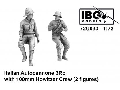 IBG 72U033 1/72 Italian Autocannone 3Ro with 100 mm Howitzer Crew (2 Figures)
